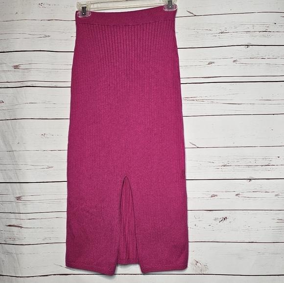 Free People Skyline Ribbed Knit Midi Skirt - Picture 1 of 11
